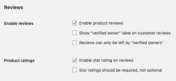 Product Reviews Settings